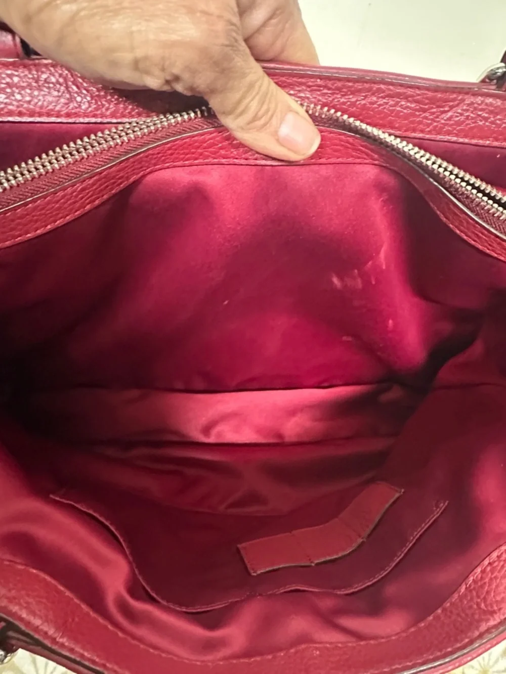 Coach Park Large Carryall F23268 in Red Pebbled Leather